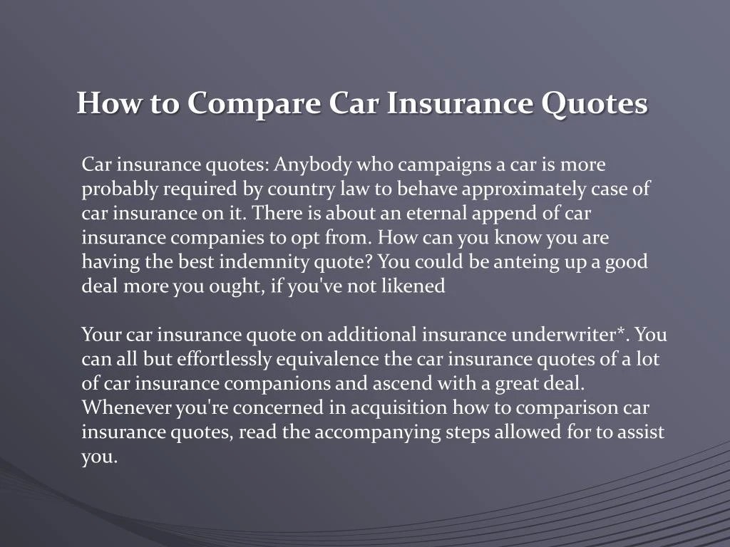 How to compare car insurance quotes online?